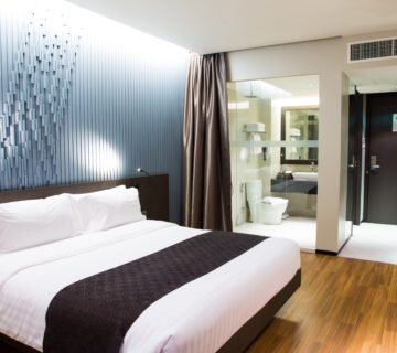 Interior modern comfortable hotel room 360x320