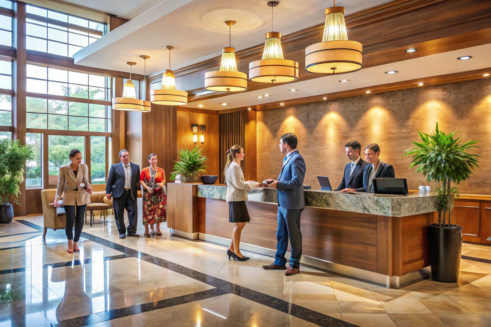 Luxurious Hotel Services - Visuals of Guest Rooms, Concierge, and Premium Amenities