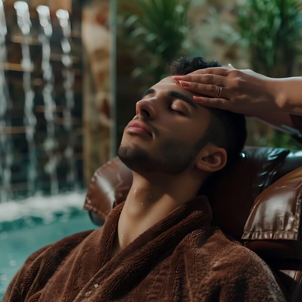 Person enjoying scalp massage spa 600x600