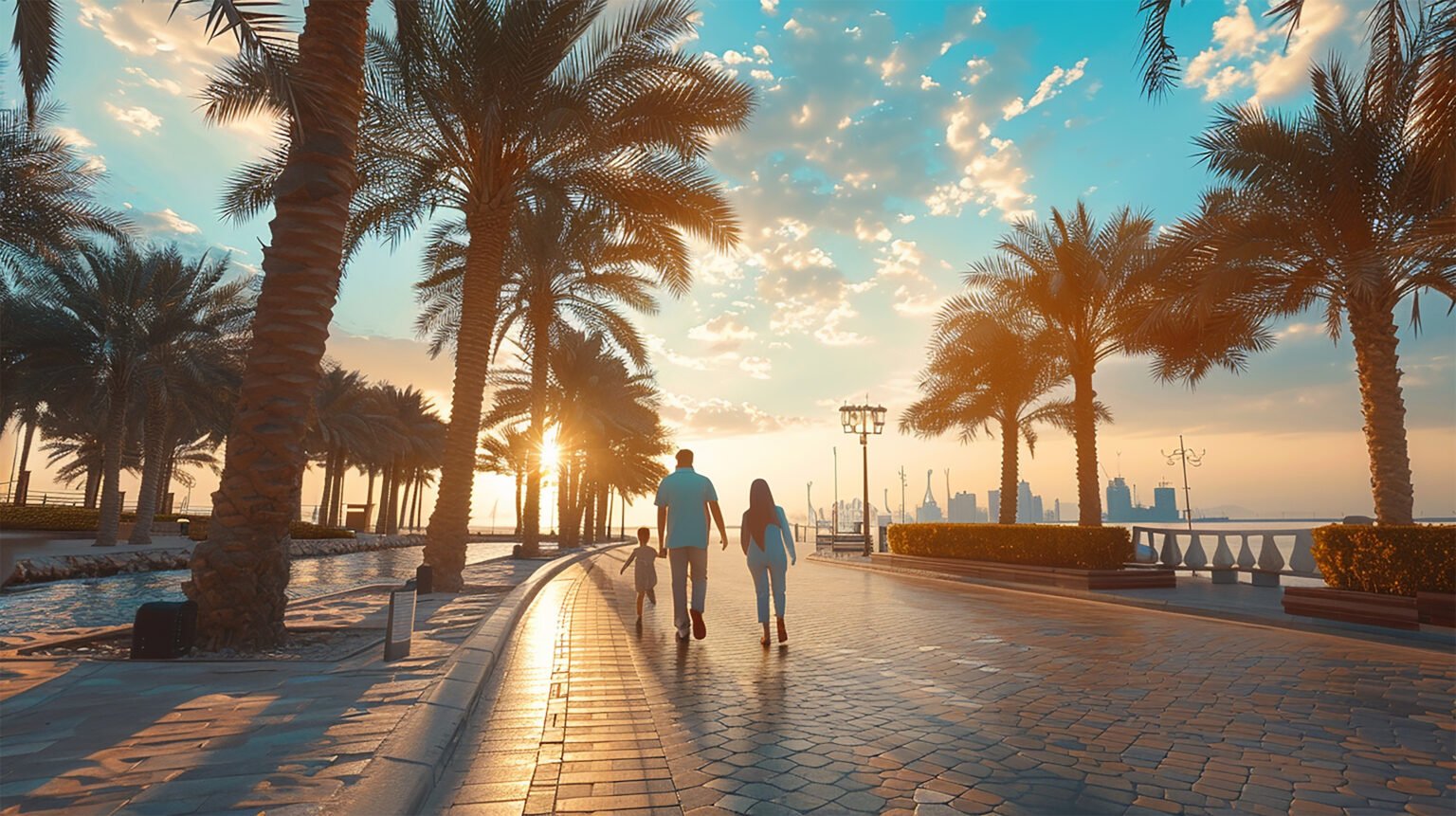 Photo family exploring abu dhabi corniche scenic waterfront 1536x861